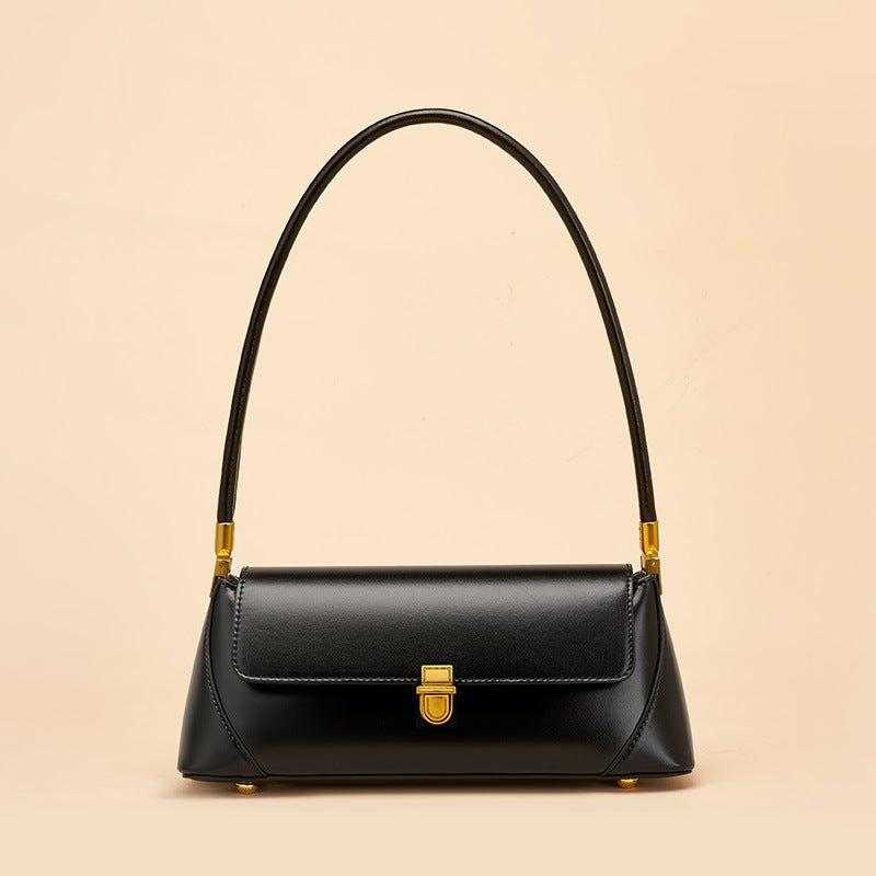 Bolso de hombro, elegante y versátil con broche dorado- Minimalista