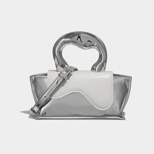 Elegant Lady Top Handle Purse Luxury Brand Design Sling Crossbody Bag Small Chic Women's Handbag Wallet