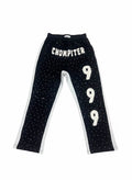 Rhinestone Pants – Premium Black Streetwear Joggers- Chompiter 999