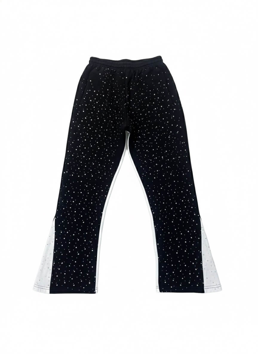 Rhinestone Pants – Premium Black Streetwear Joggers- Chompiter 999