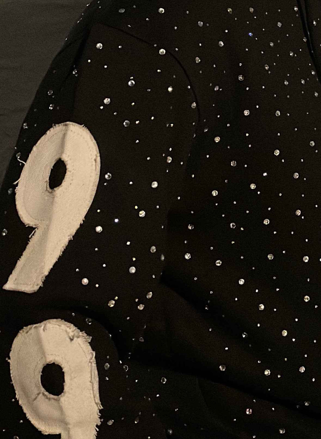 Rhinestone Hoodie Premium Black Zip-Up Streetwear / Chompiter 999