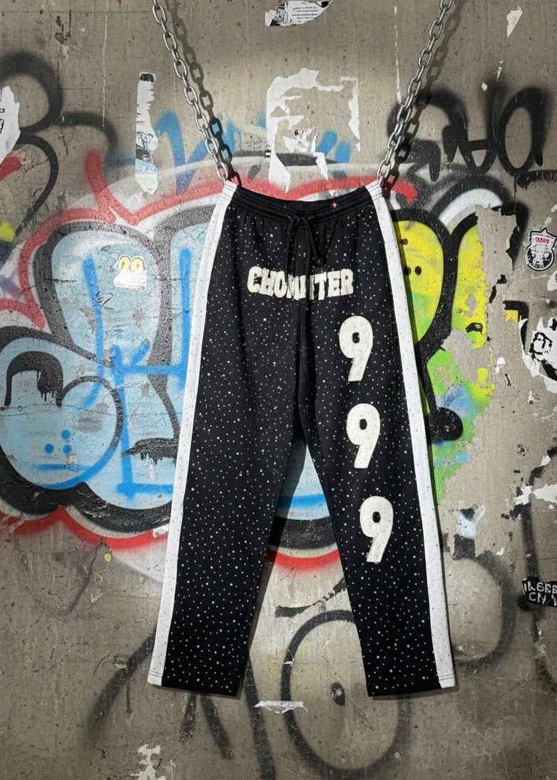 Rhinestone Pants – Premium Black Streetwear - Chompiter 999