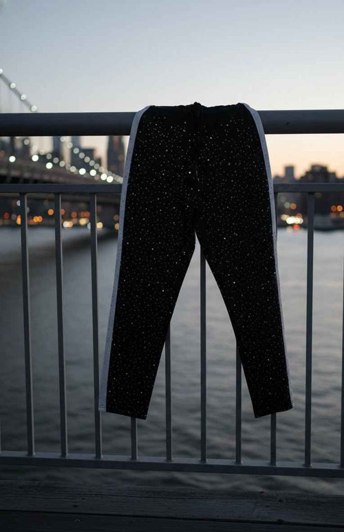 Rhinestone Pants – Premium Black Streetwear - Chompiter 999